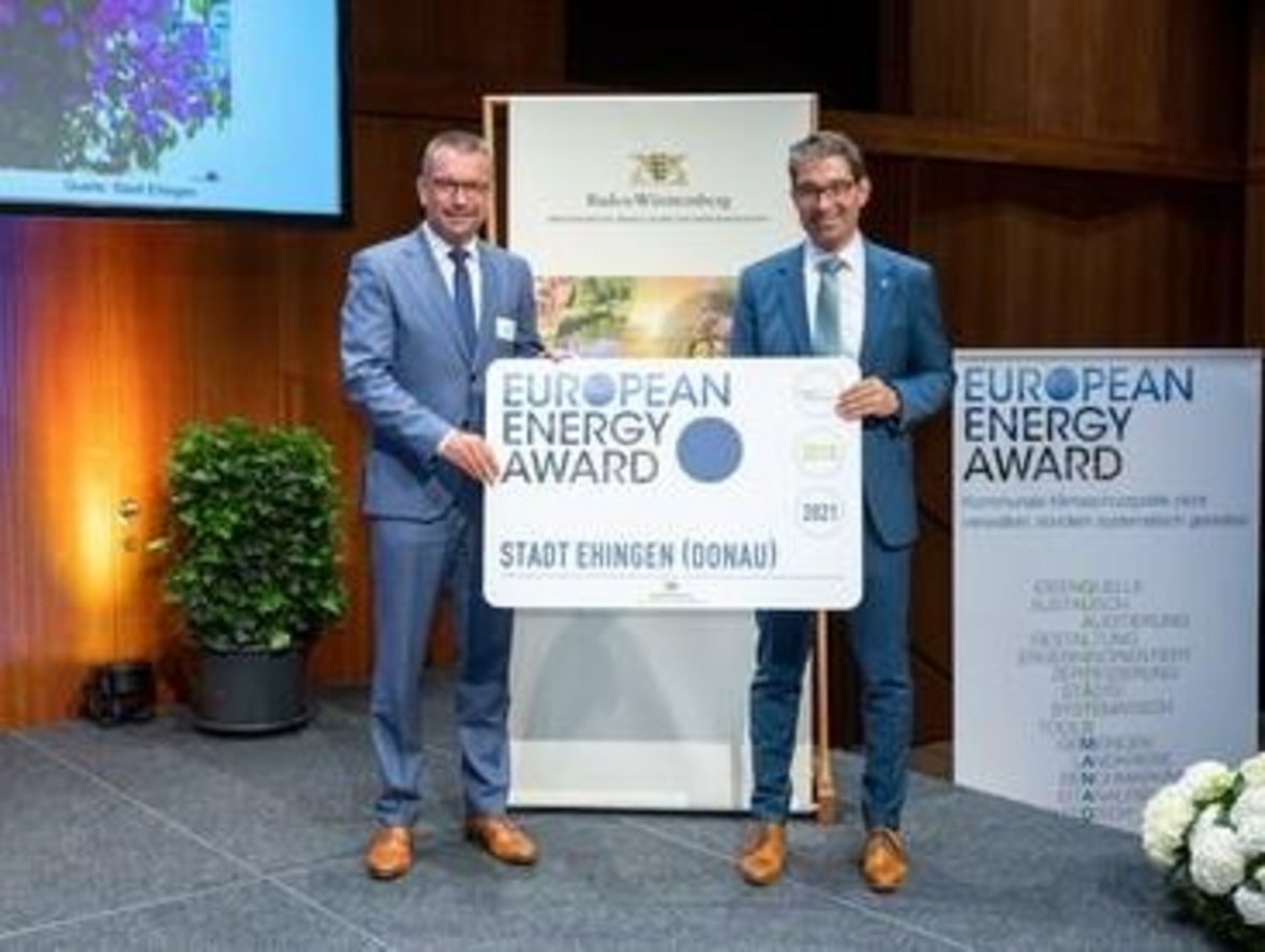 Oberbürgermeister Alexander Baumann bei der Übergabe des European Energy Awards in Reutlingen. Oberbürgermeister Alexander Baumann bei der Übergabe des European Energy Awards in Reutlingen.